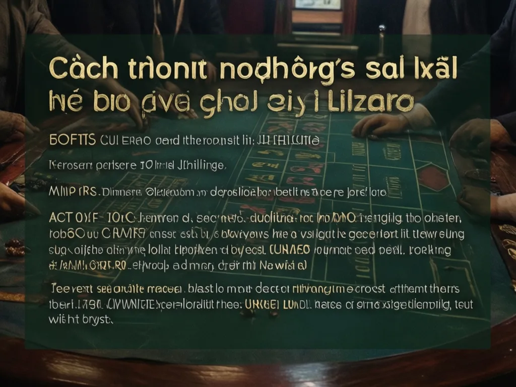 Tránh sai lầm Lizaro